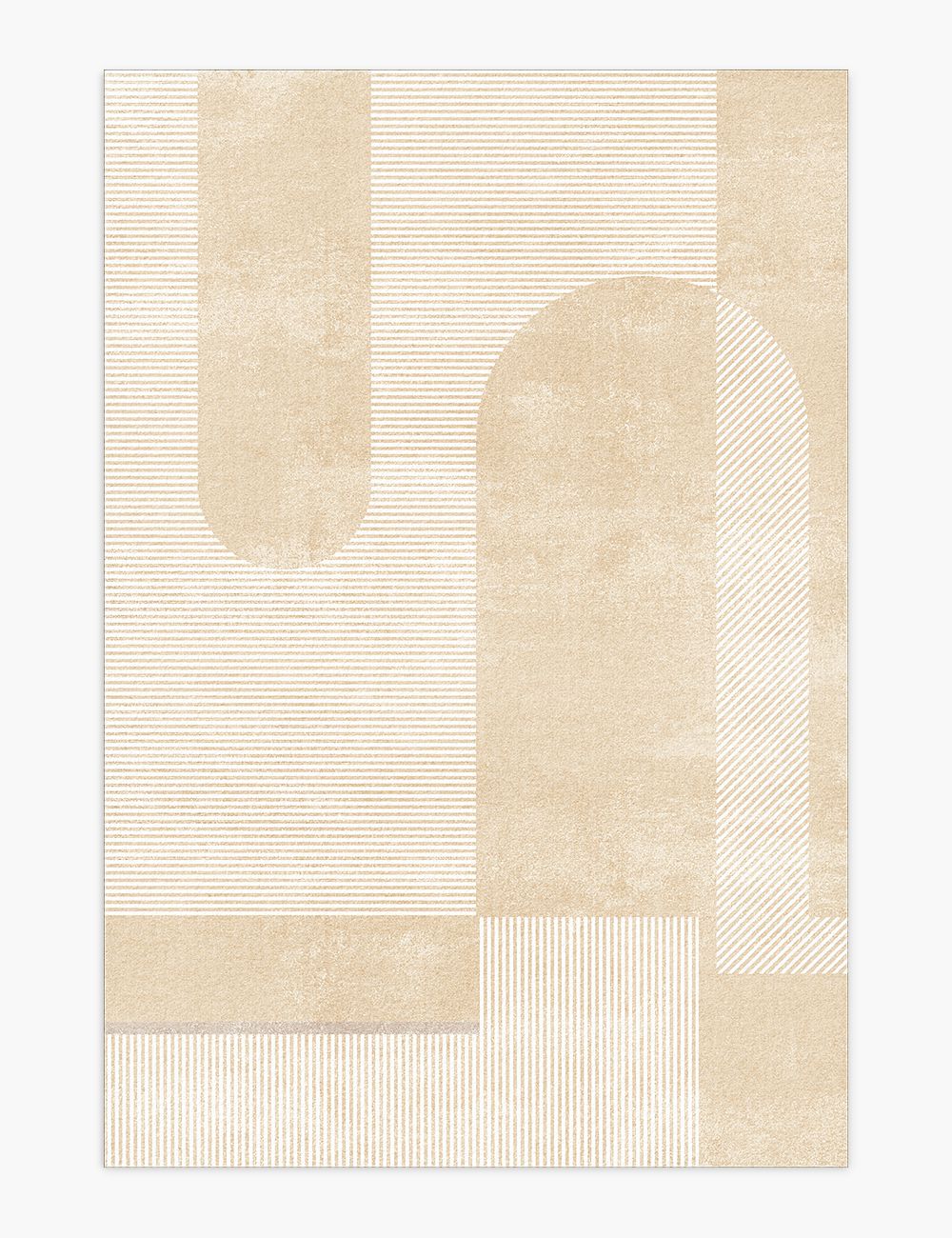 Golden Hour Warm Beige Washable Rug