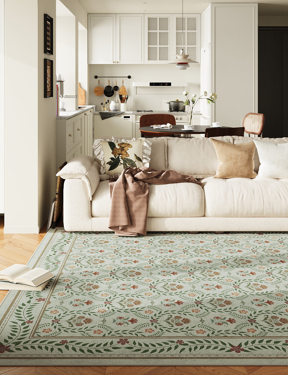 Jewel Garden Rose Quartz Washable Rug
