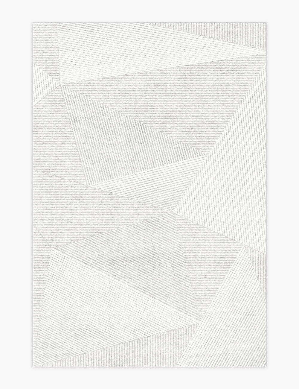 Jigsaw Puzzle Fog Grey Washable Rug