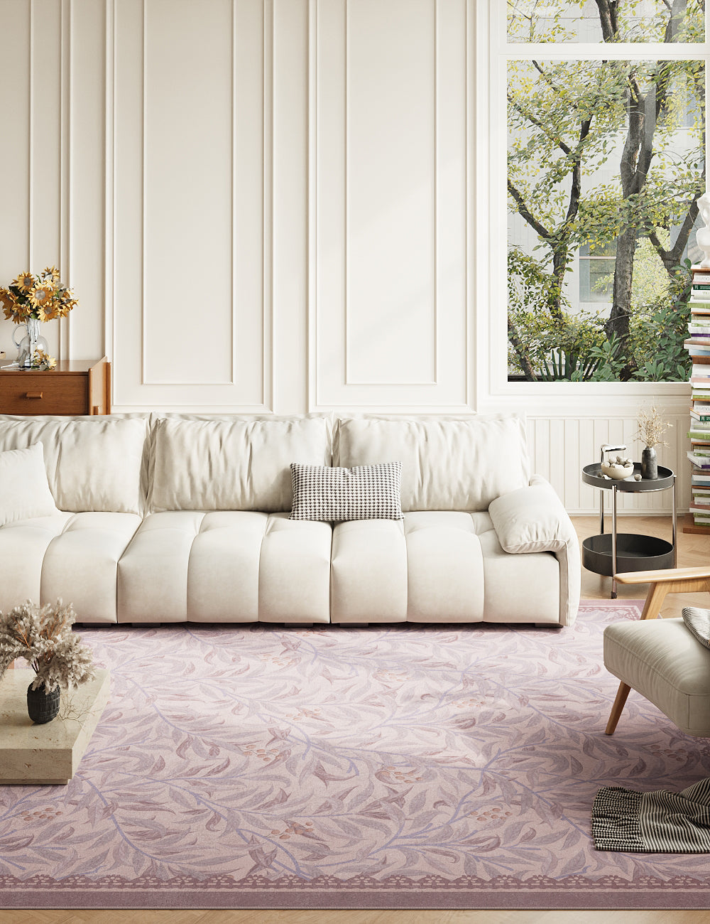 Willow Show Dusty Mauve Washable Rug