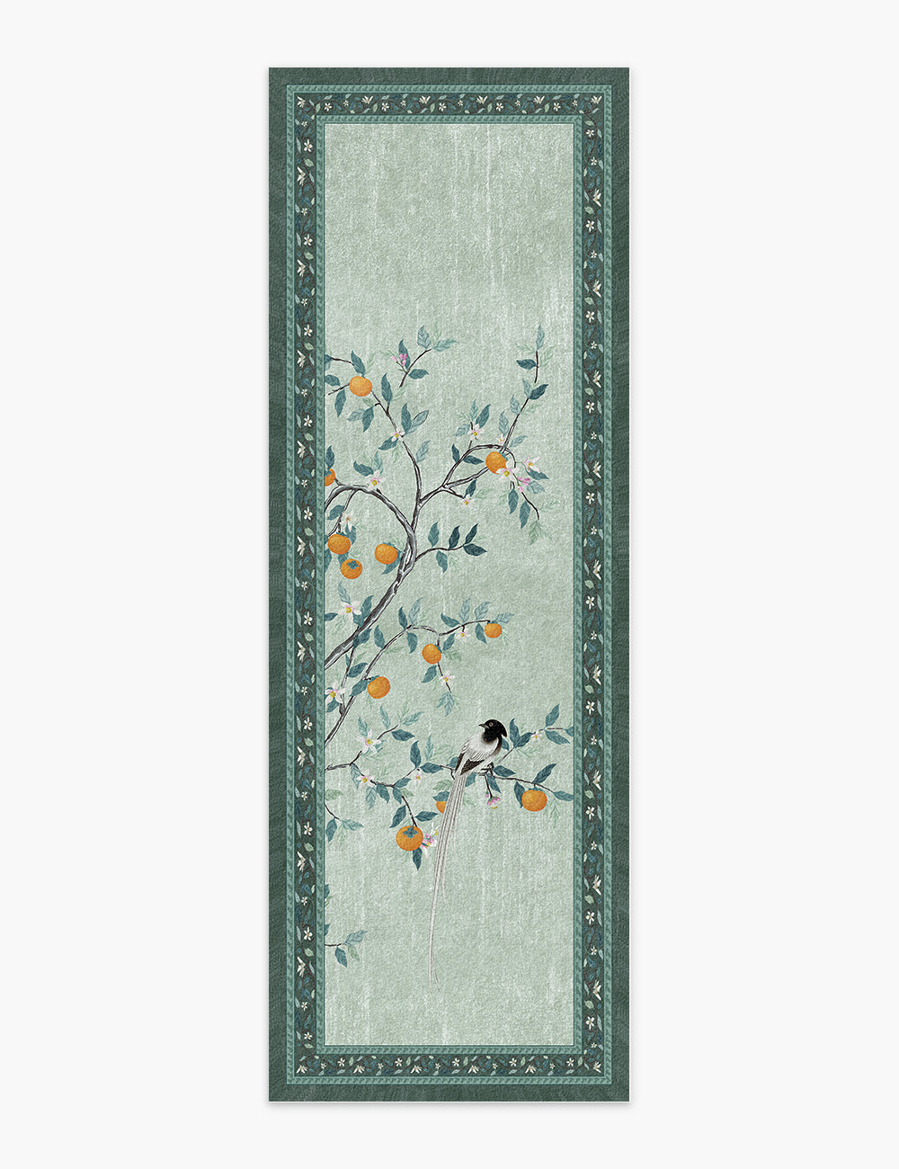 Persimmon Blessing Meadow Green Washable Rug