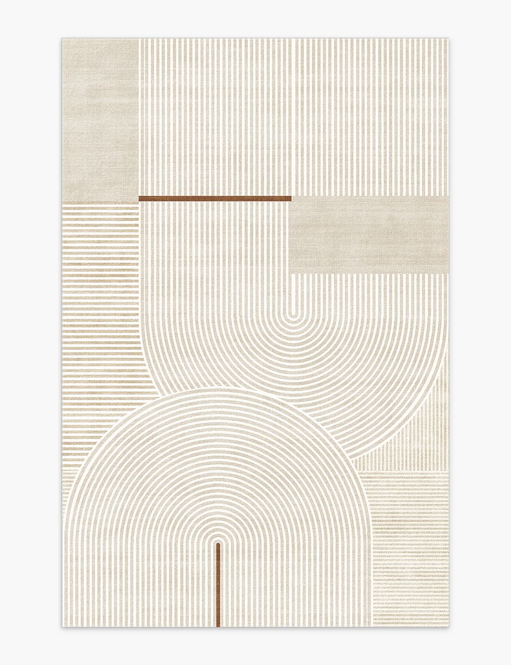 Crossed Path Frosted Almond Washable Rug