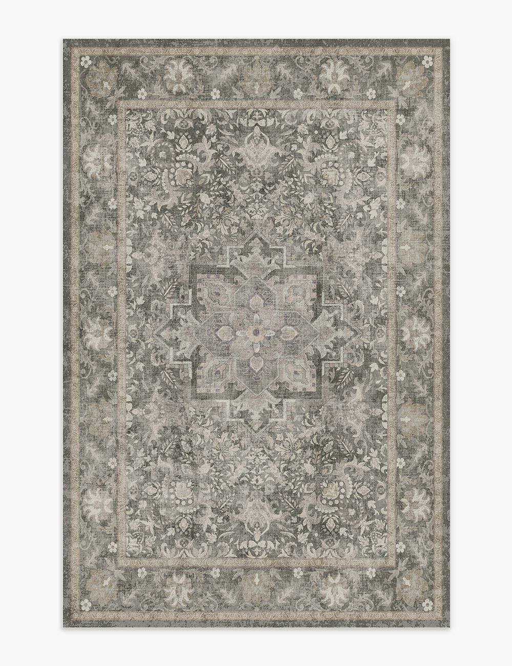 Fleeting Spring Muted Sage Washable Rug