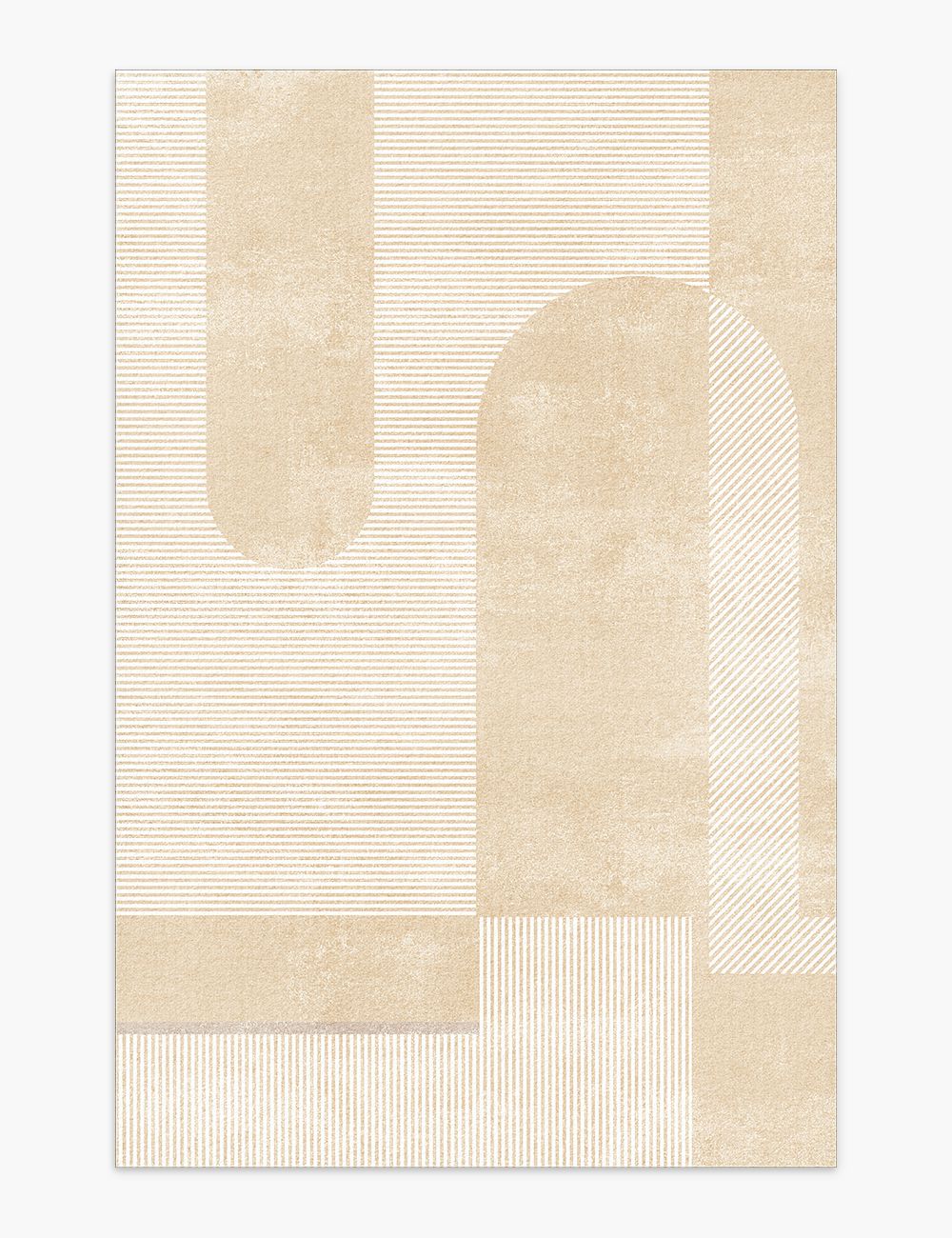 Golden Hour Warm Beige Washable Rug