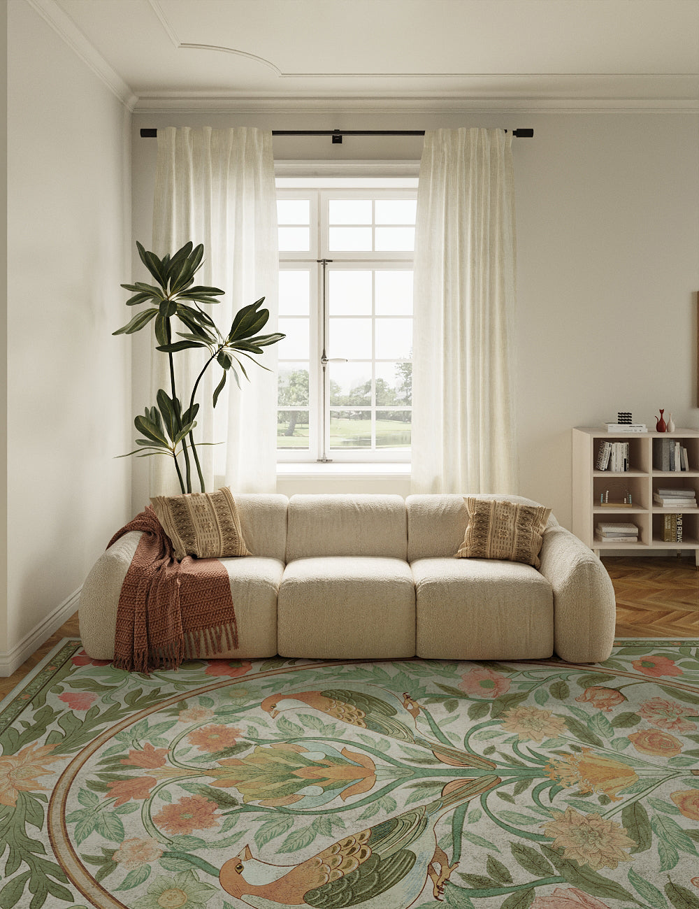 Orchard Keepsake Blush Pink Washable Rug