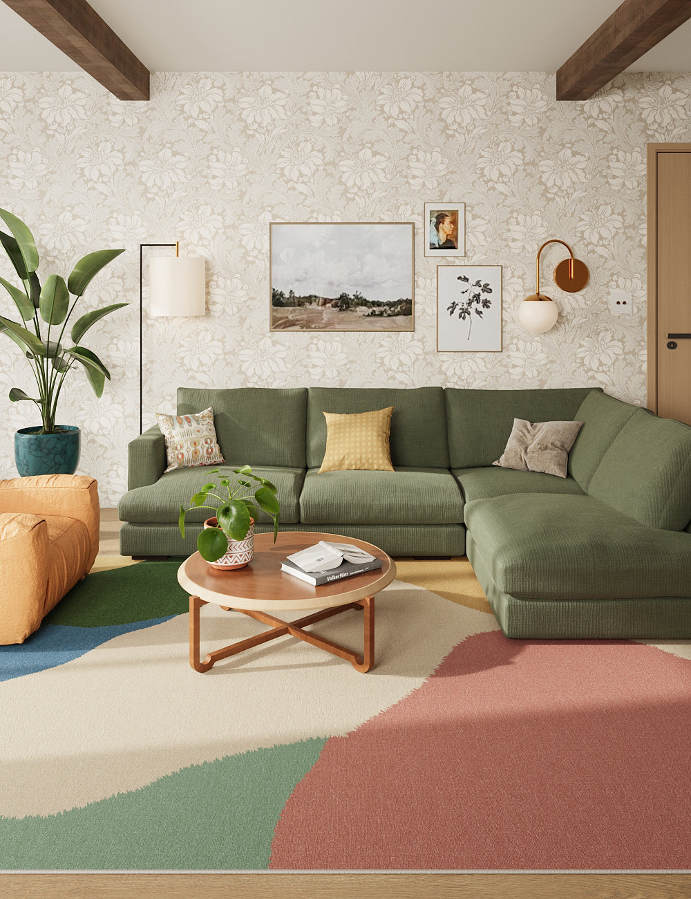 Ragged Ripple Meadow Bloom Washable Rug