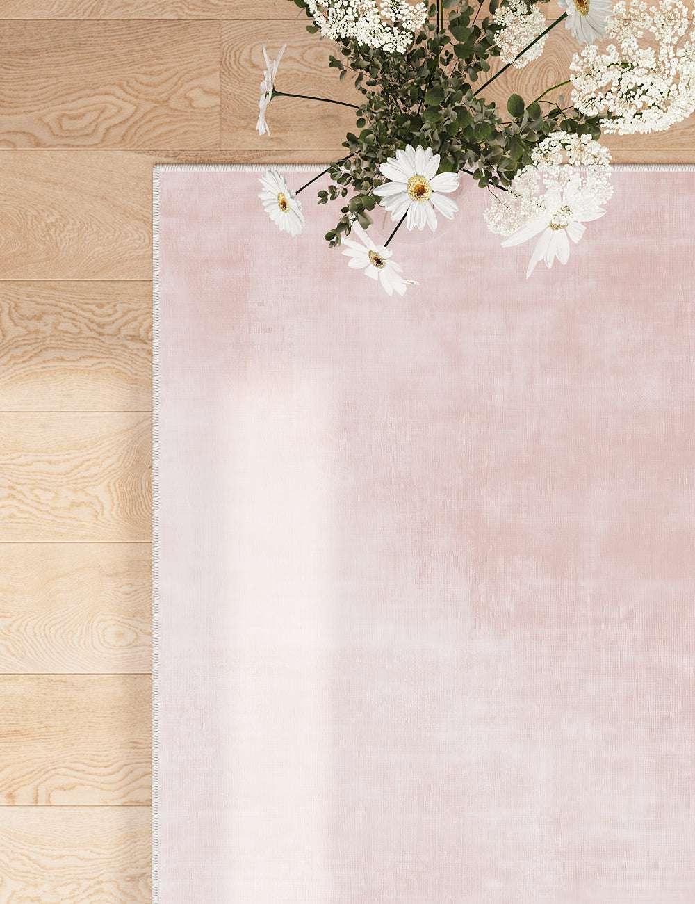 Sunkissed Diamond Quartz Pink Washable Rugs