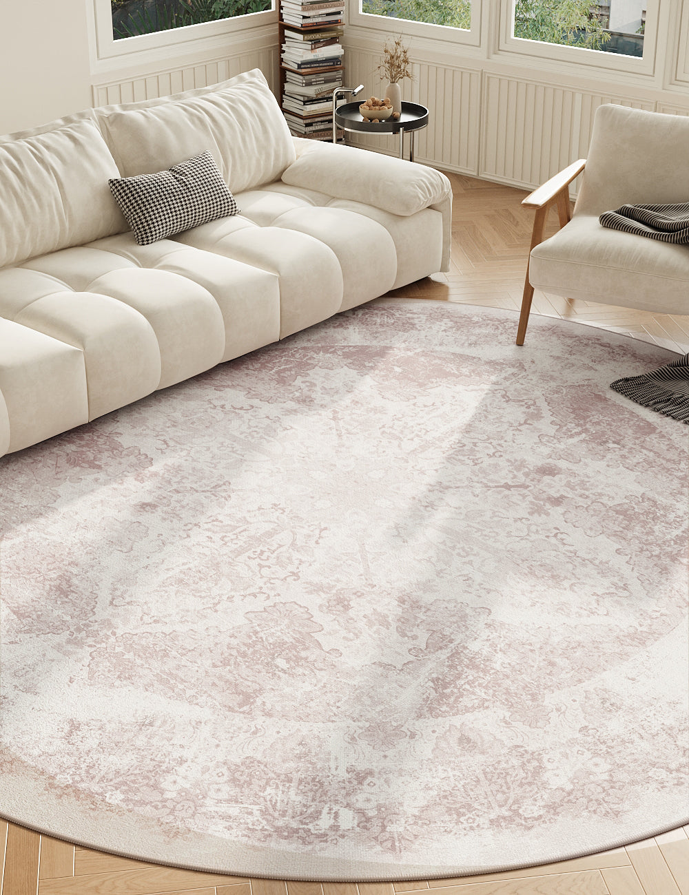 Boutique Revival Rose Blush Washable Rug