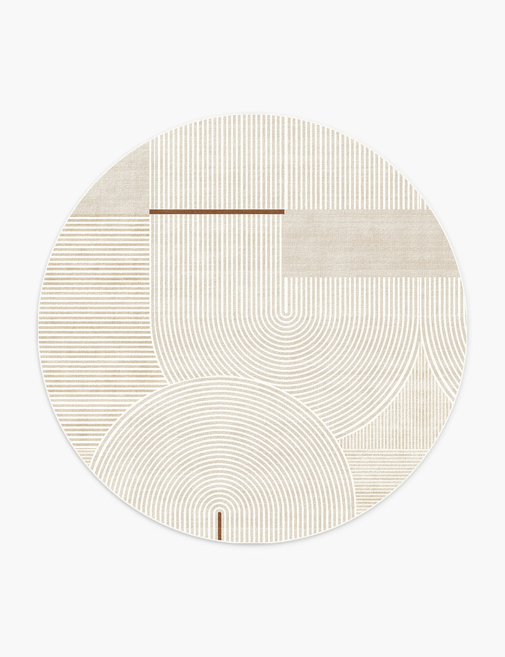 Crossed Path Frosted Almond Washable Rug