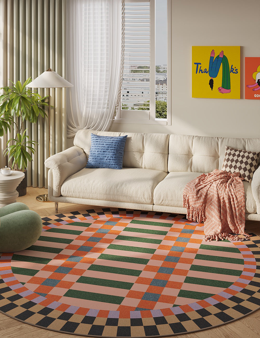 Curtain Call Multicolour Washable Rug