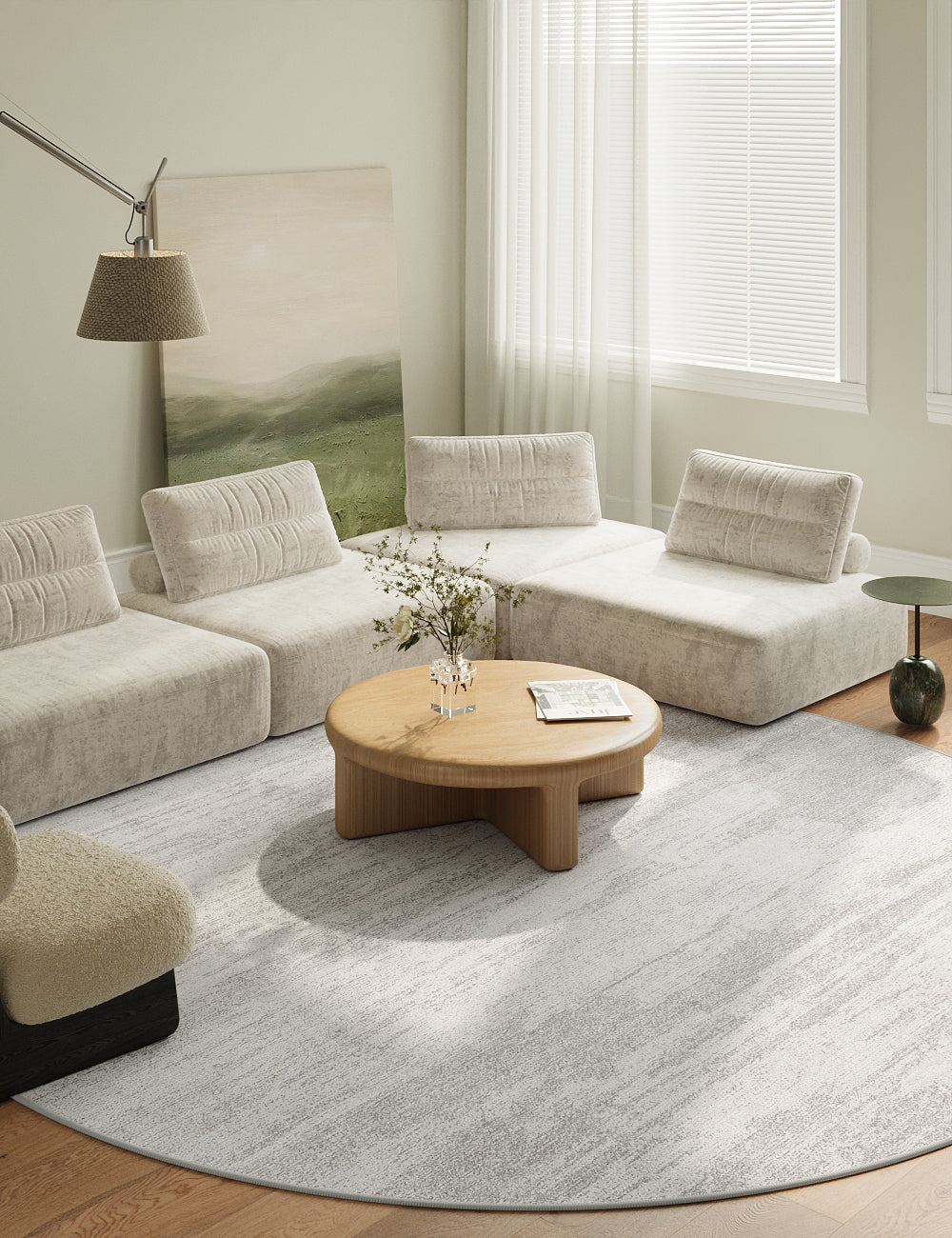 Drift Memory Ash Cloud Washable Rug