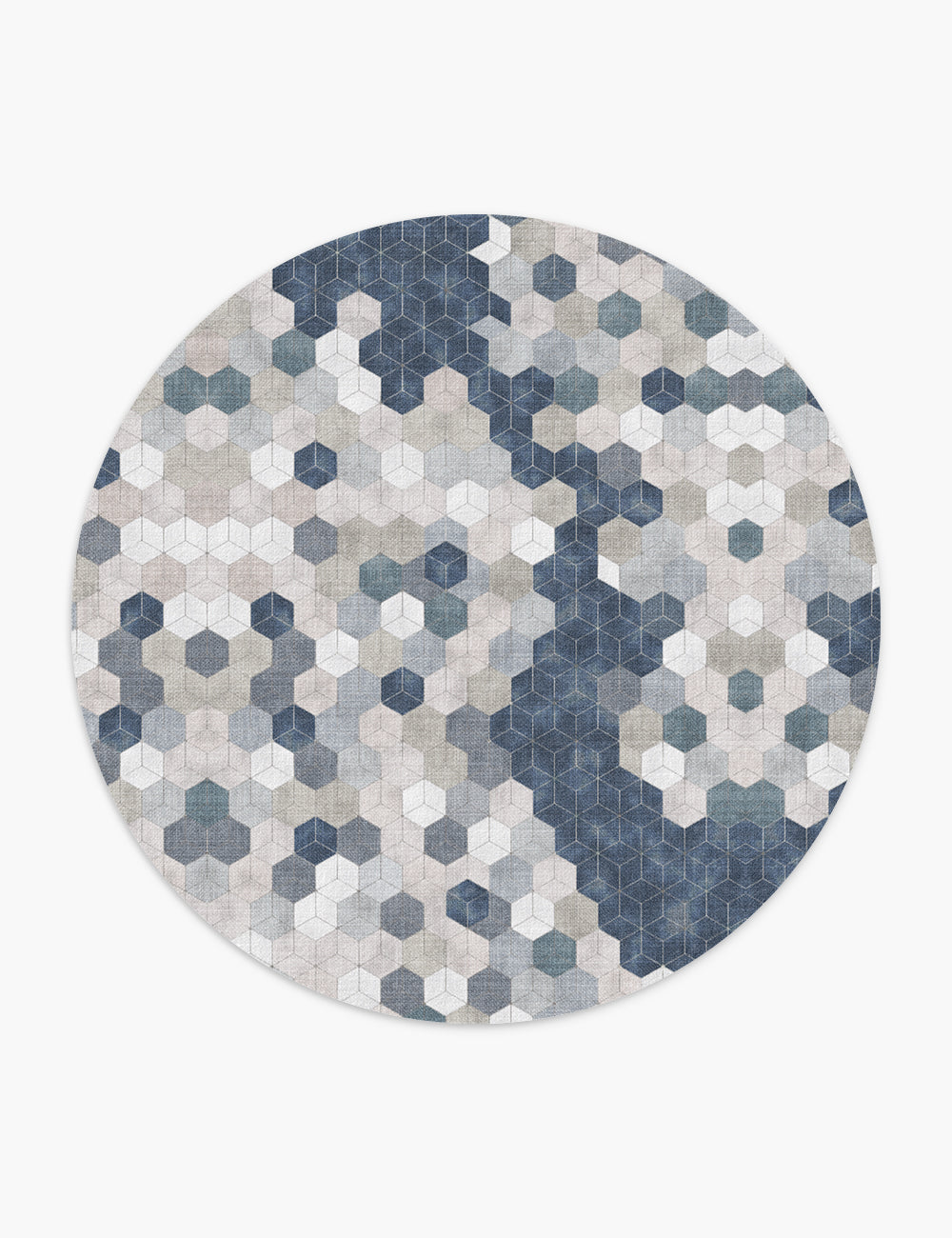Faded Pieces Midnight Blue Washable Rug