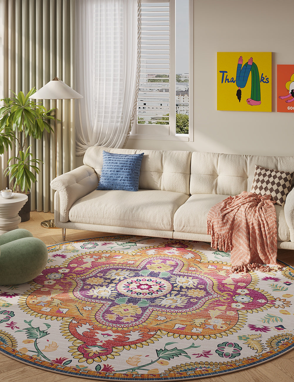 Harmonia's Garden Multicolour Washable Rug