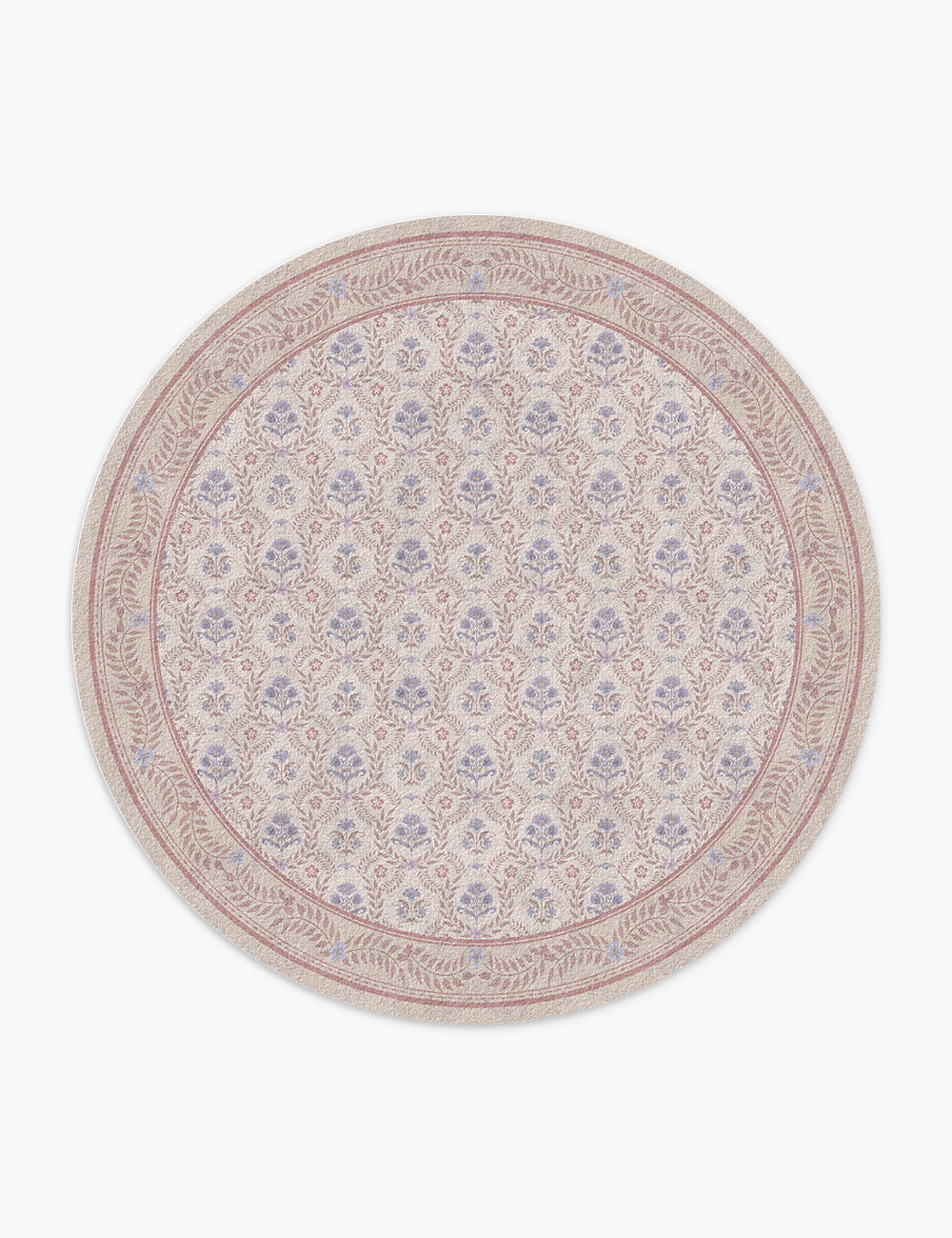 Jewel Garden Pale Pink Washable Rug