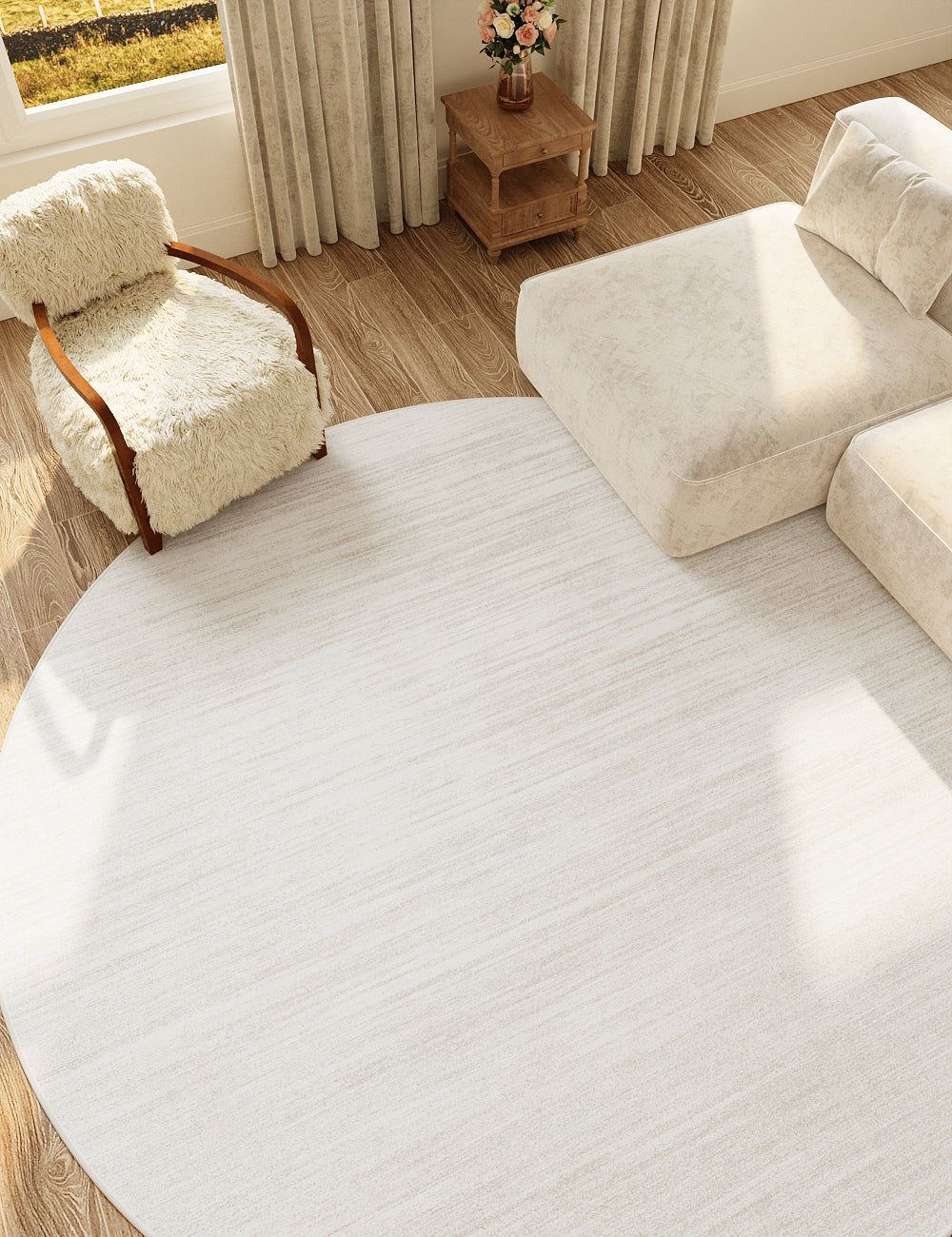 Morning Light Desert Cream Washable Rug