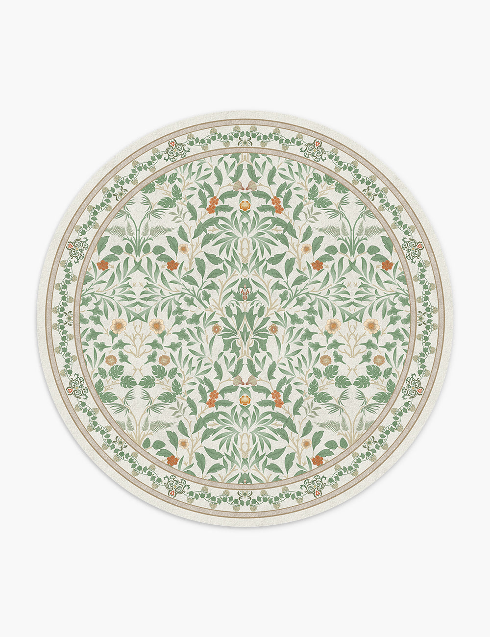 Mythic Botany Verdant Ivory Washable Rug