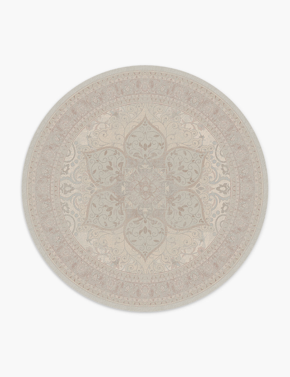 Sacred Bloom Blush Pink Washable Rug