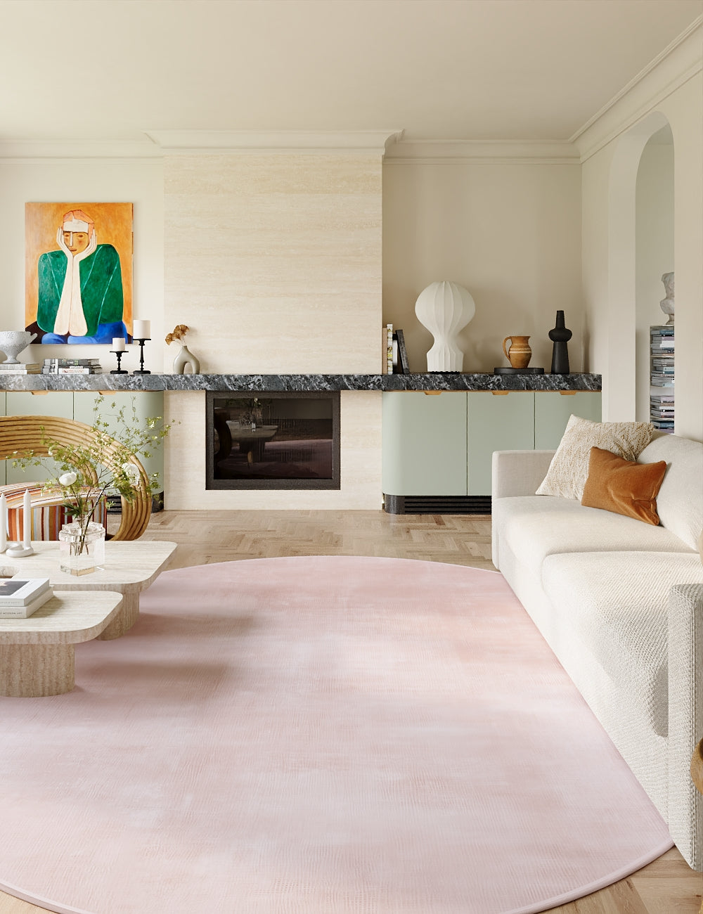 Sunkissed Diamond Quartz Pink Washable Rugs