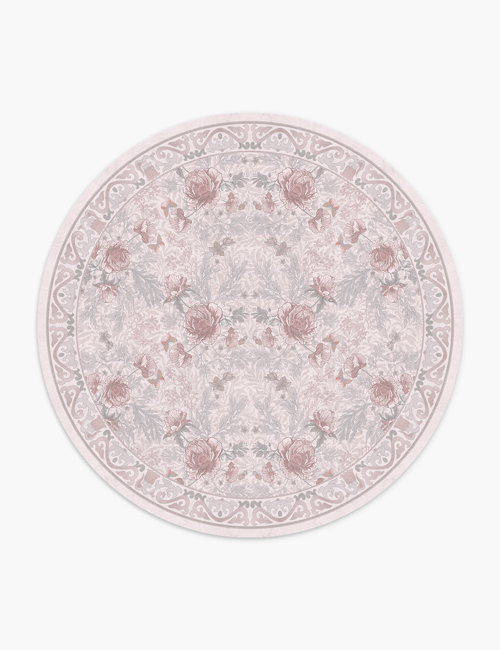 Twilight Garden Misty Rose Washable Rug