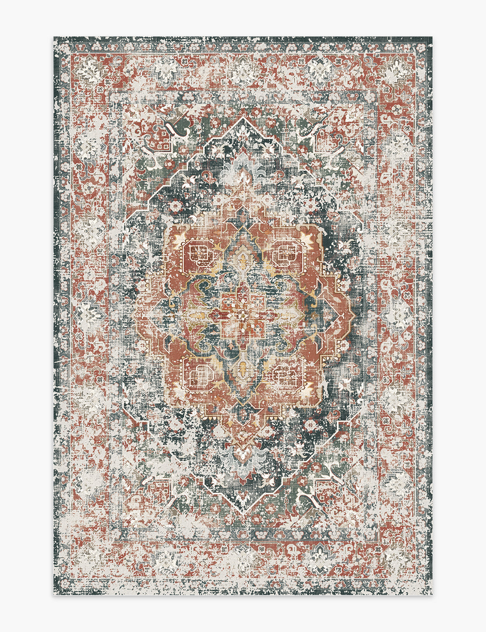 Boutique Revival Soft Saffron Washable Rug