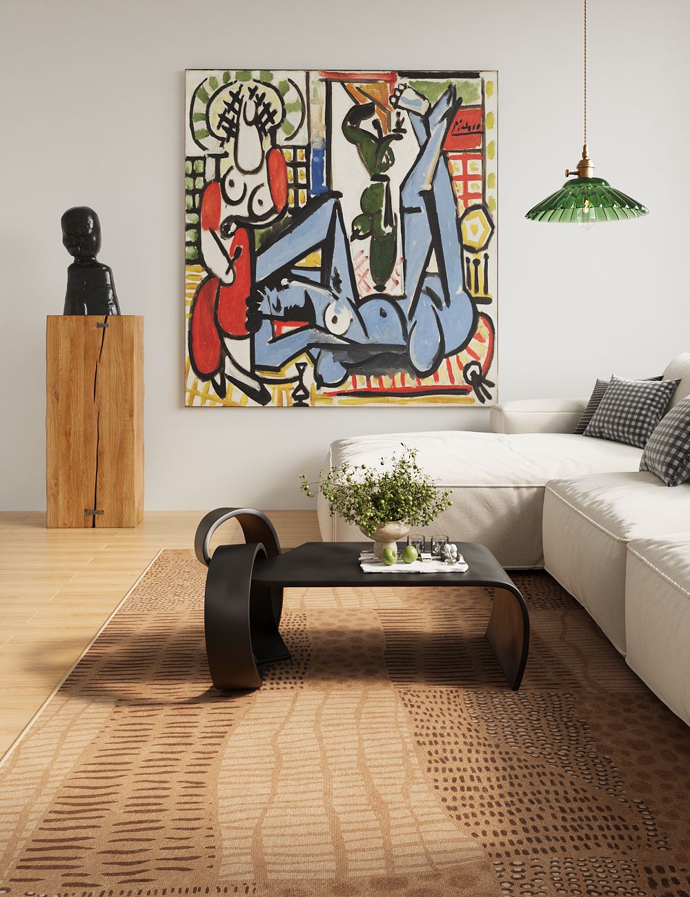 Pebble Path Warm Brown Washable Rug