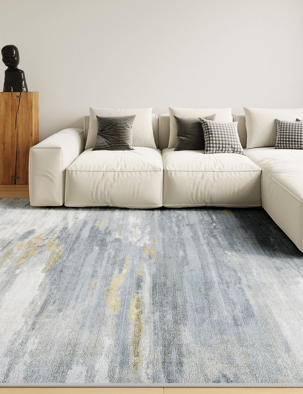 Twilight Bliss Pastel Grey Washable Rug
