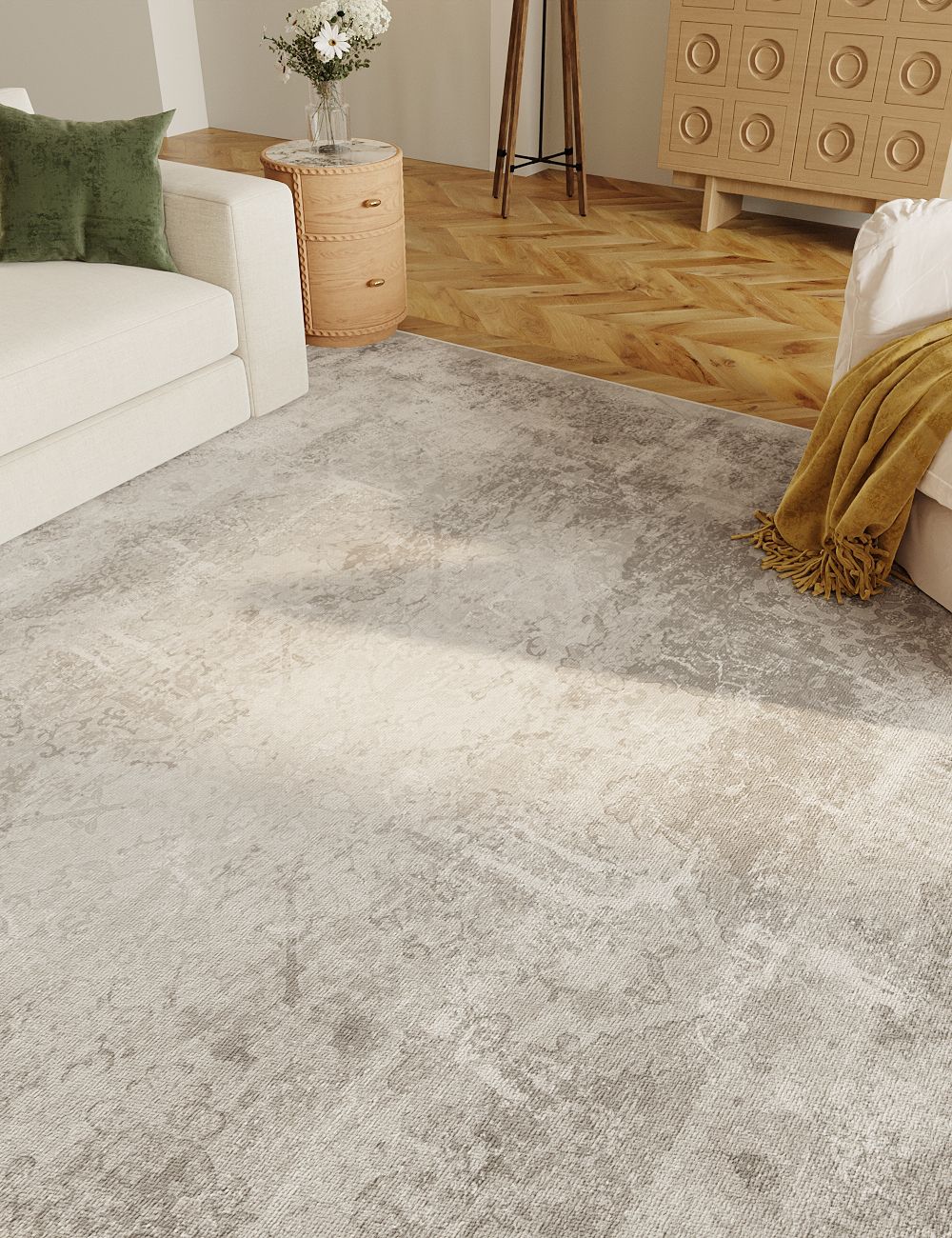 Boutique Revival Dune Mist Washable Rug
