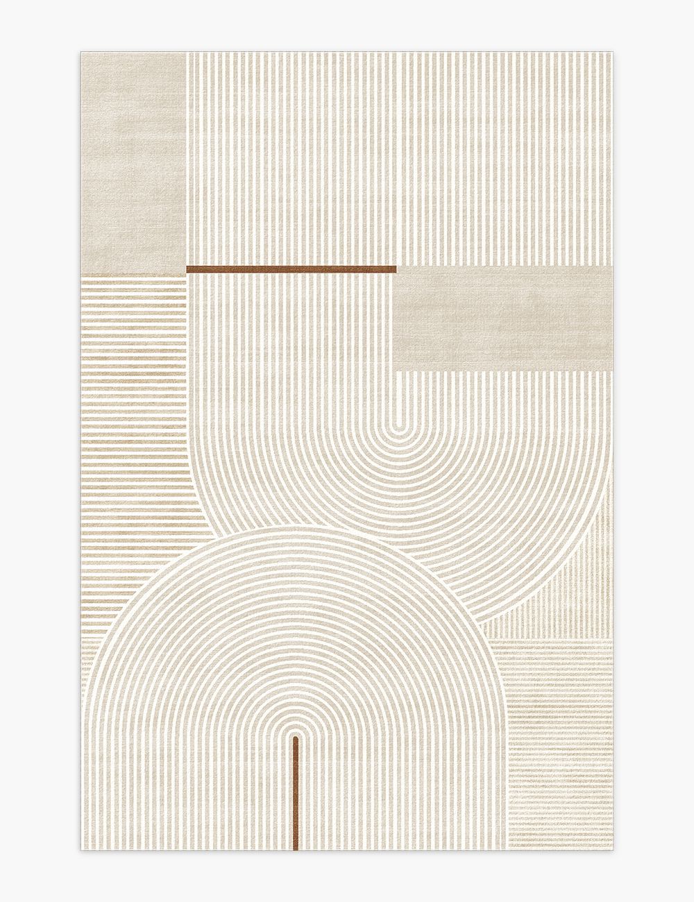 Crossed Path Frosted Almond Washable Rug