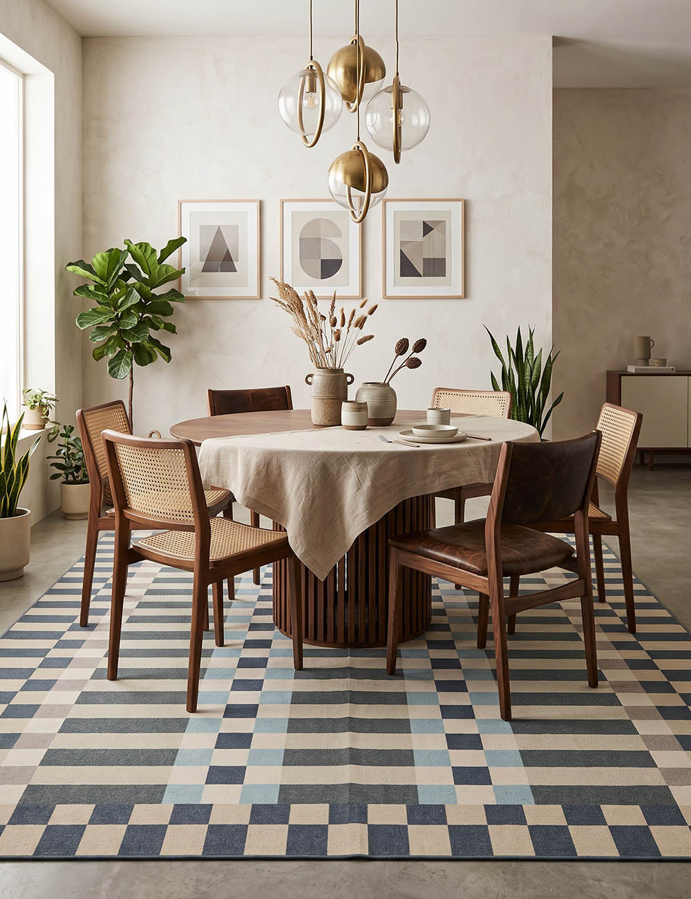Curtain Call Dusty Teal Washable Rug