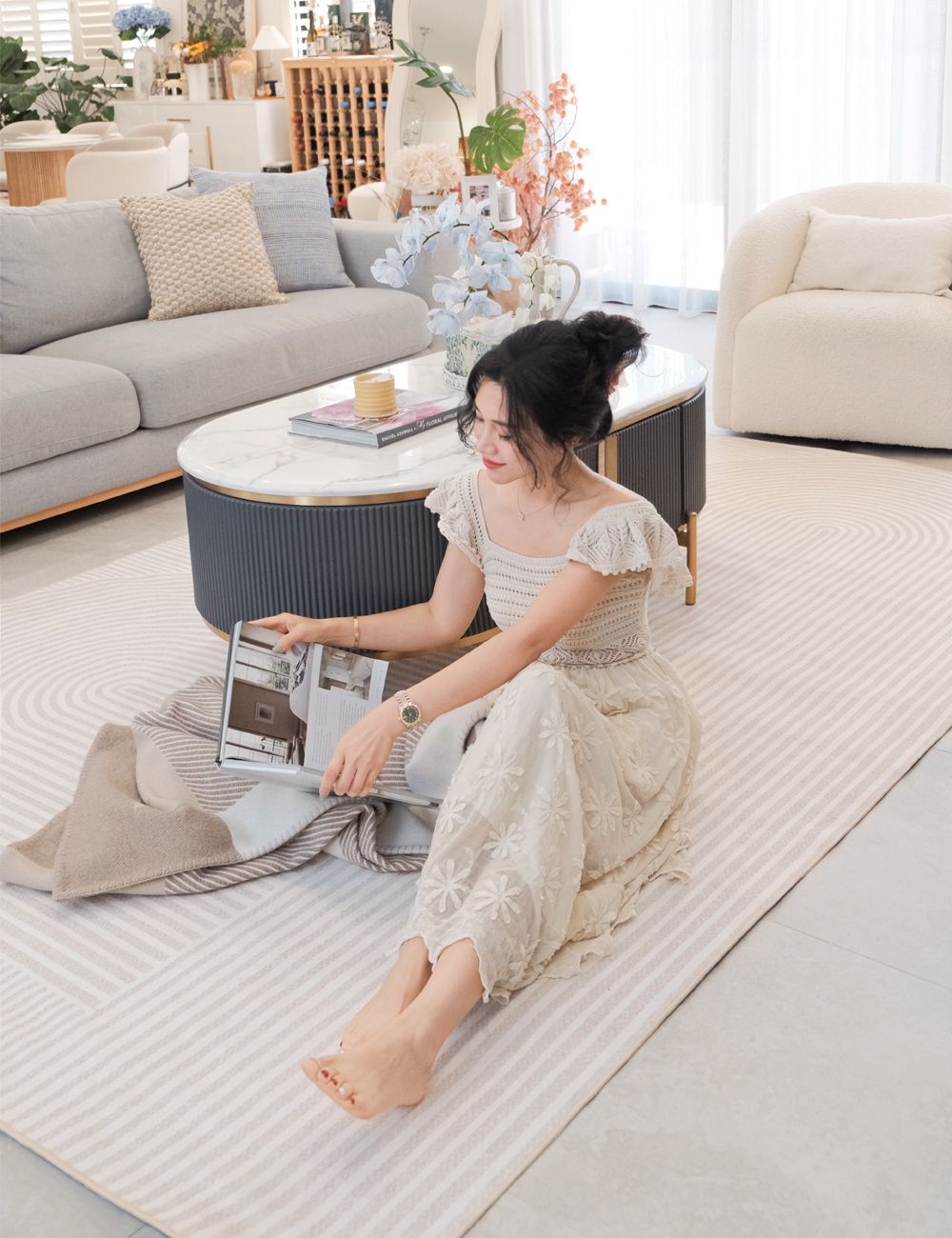 Desert Travels Winding Path Washable Rug