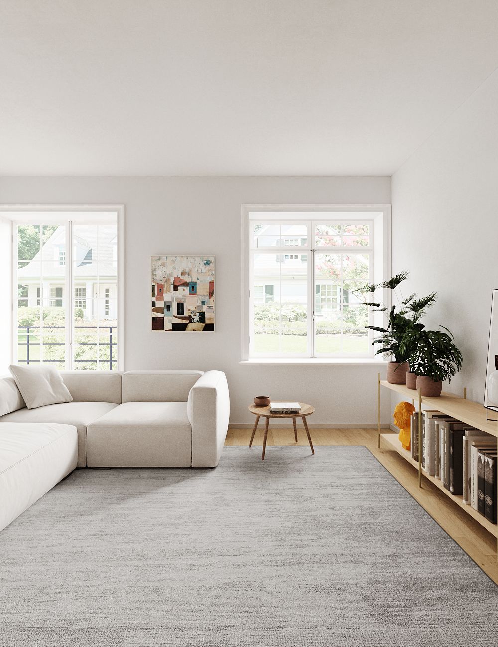 Drift Memory Ash Cloud Washable Rug