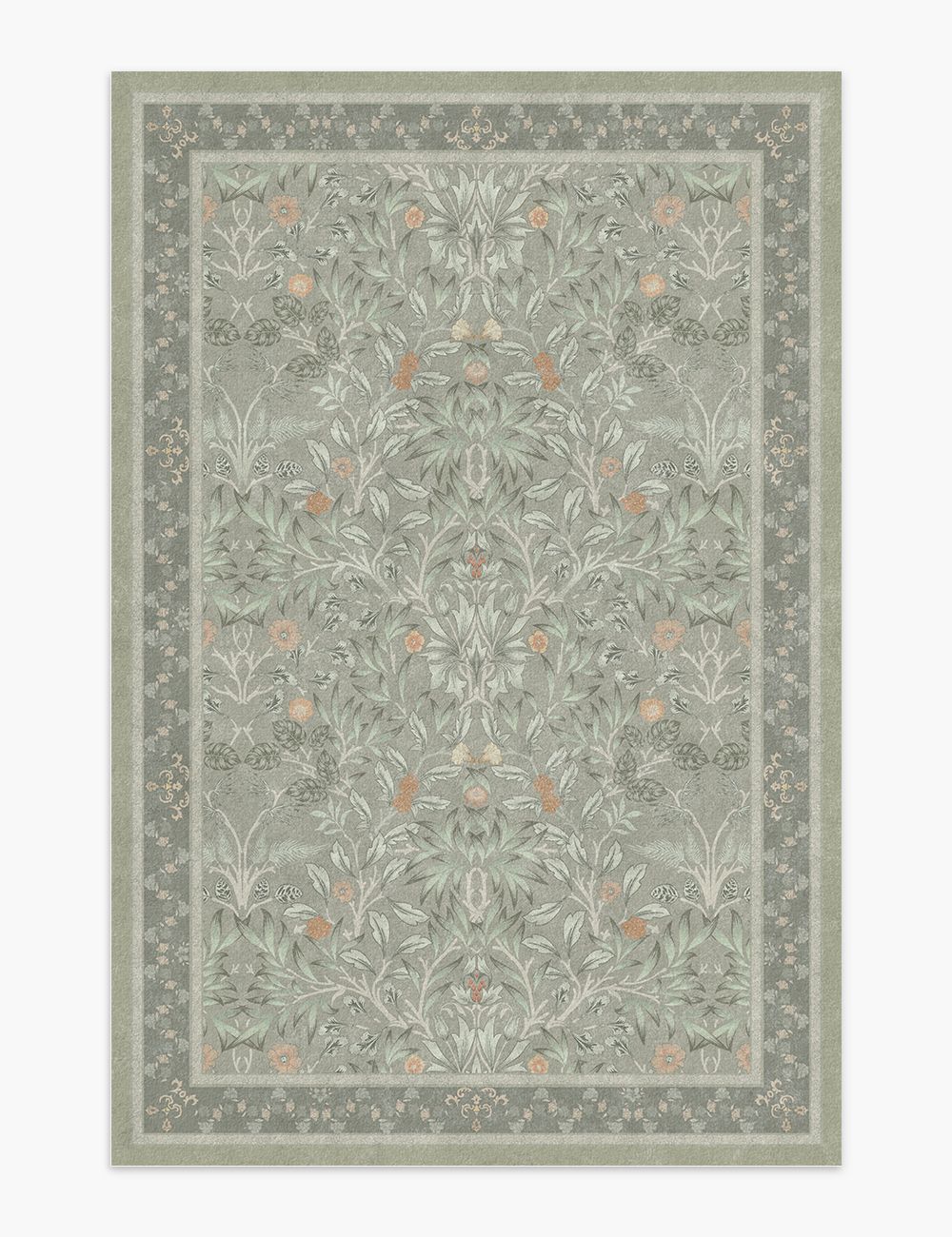 Mythic Botany Soft Sage Washable Rug