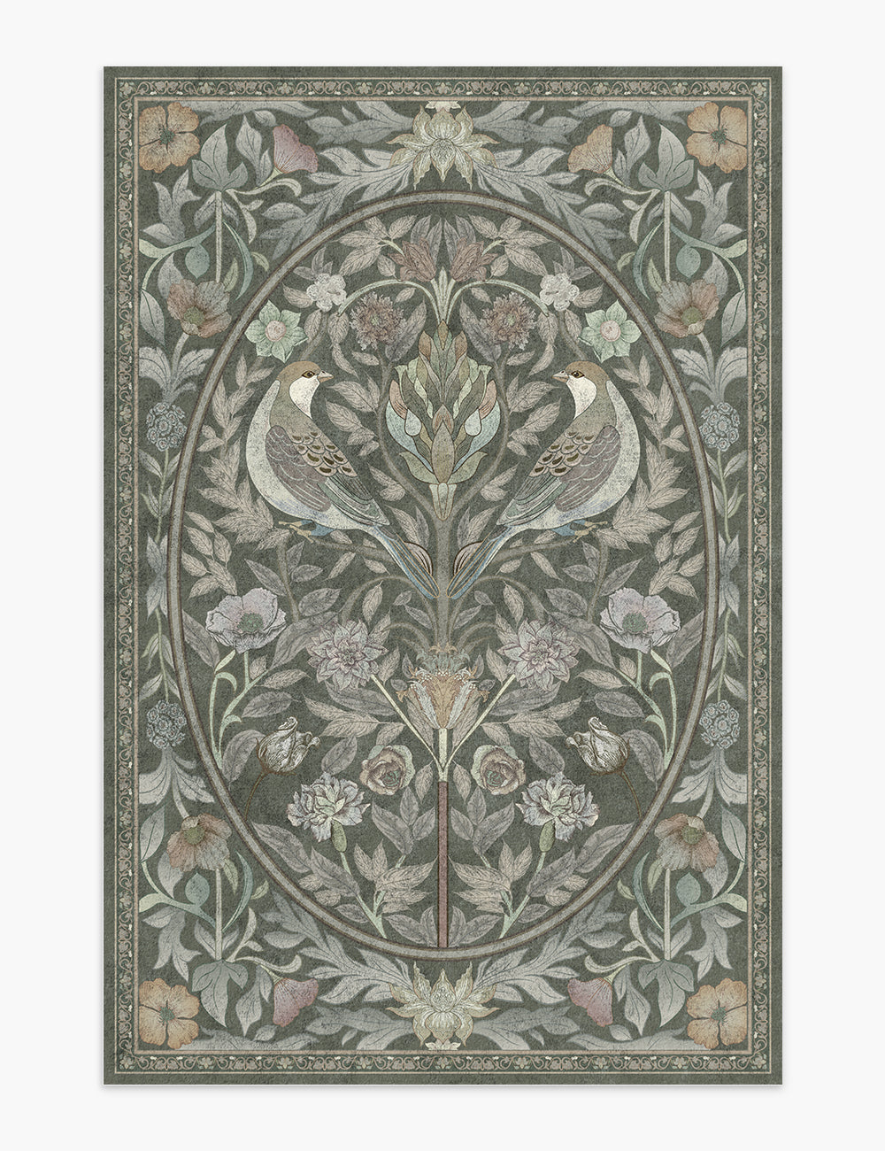 Orchard Keepsake Faded Fern Washable Rug