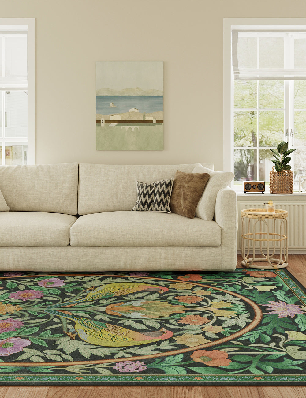 Orchard Keepsake Verdant Jewel Washable Rug