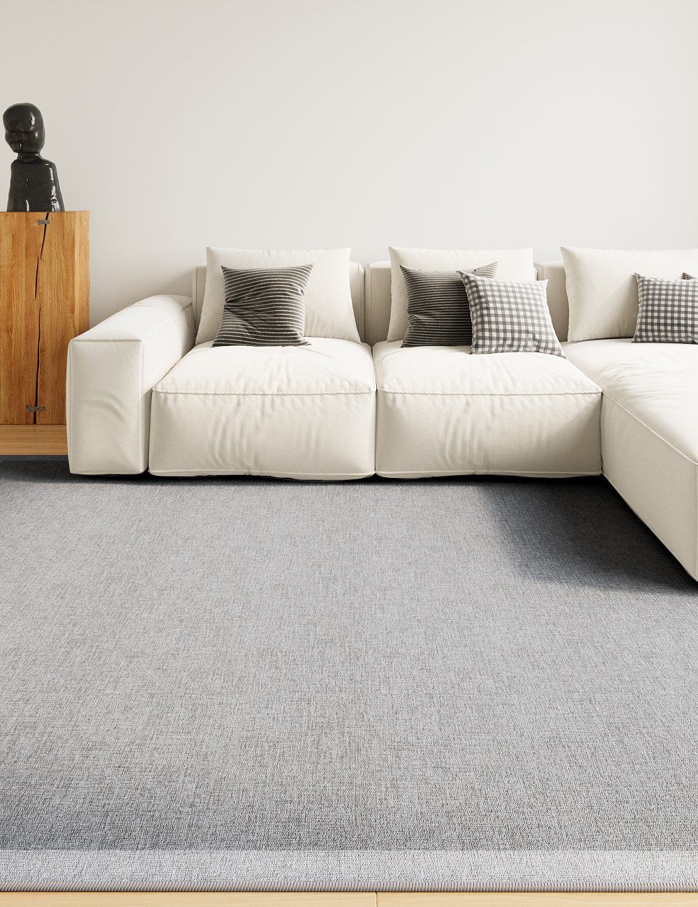 Pebble Shore Cool Grey Washable Rug