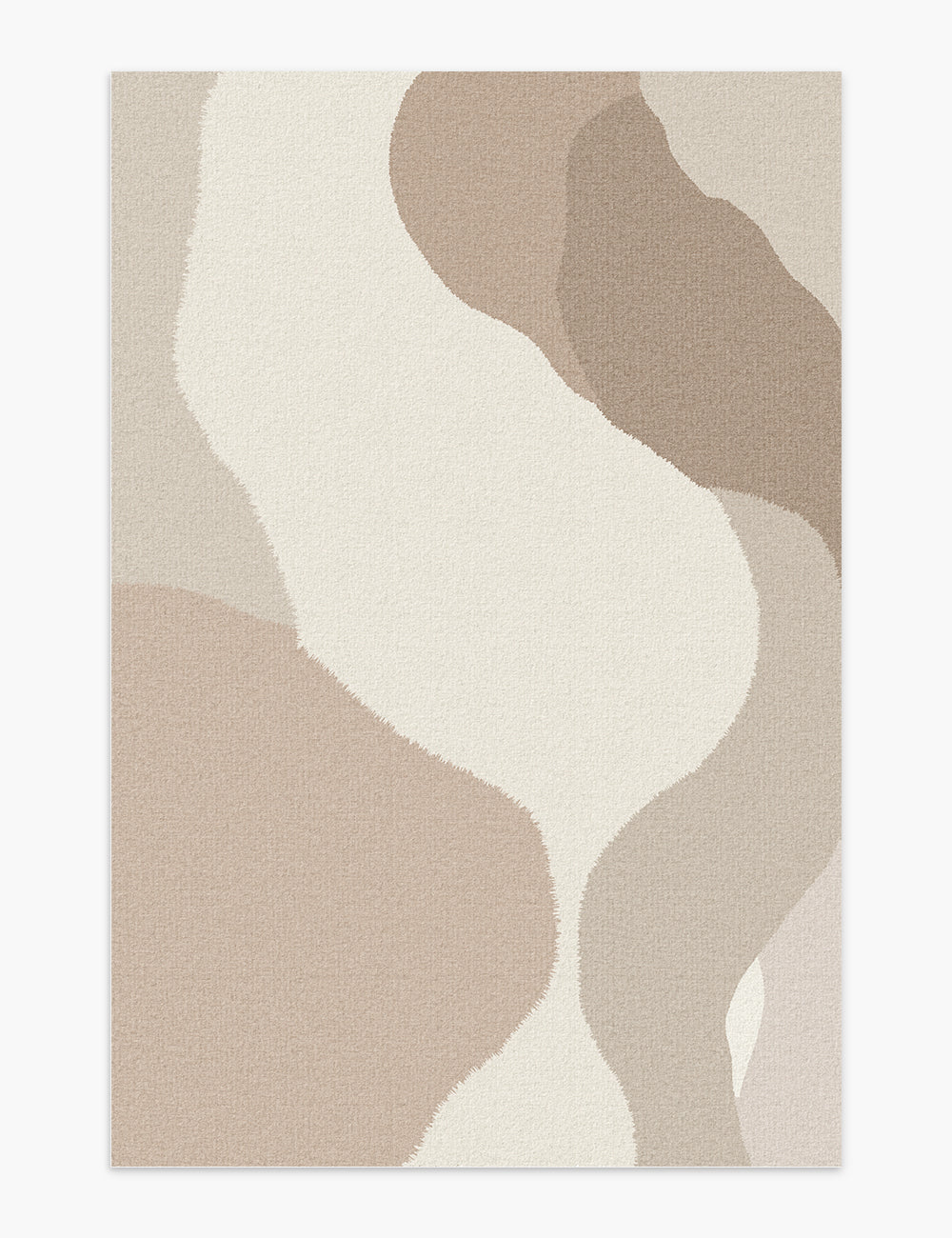 Ragged Ripple Almond Cream Washable Rug
