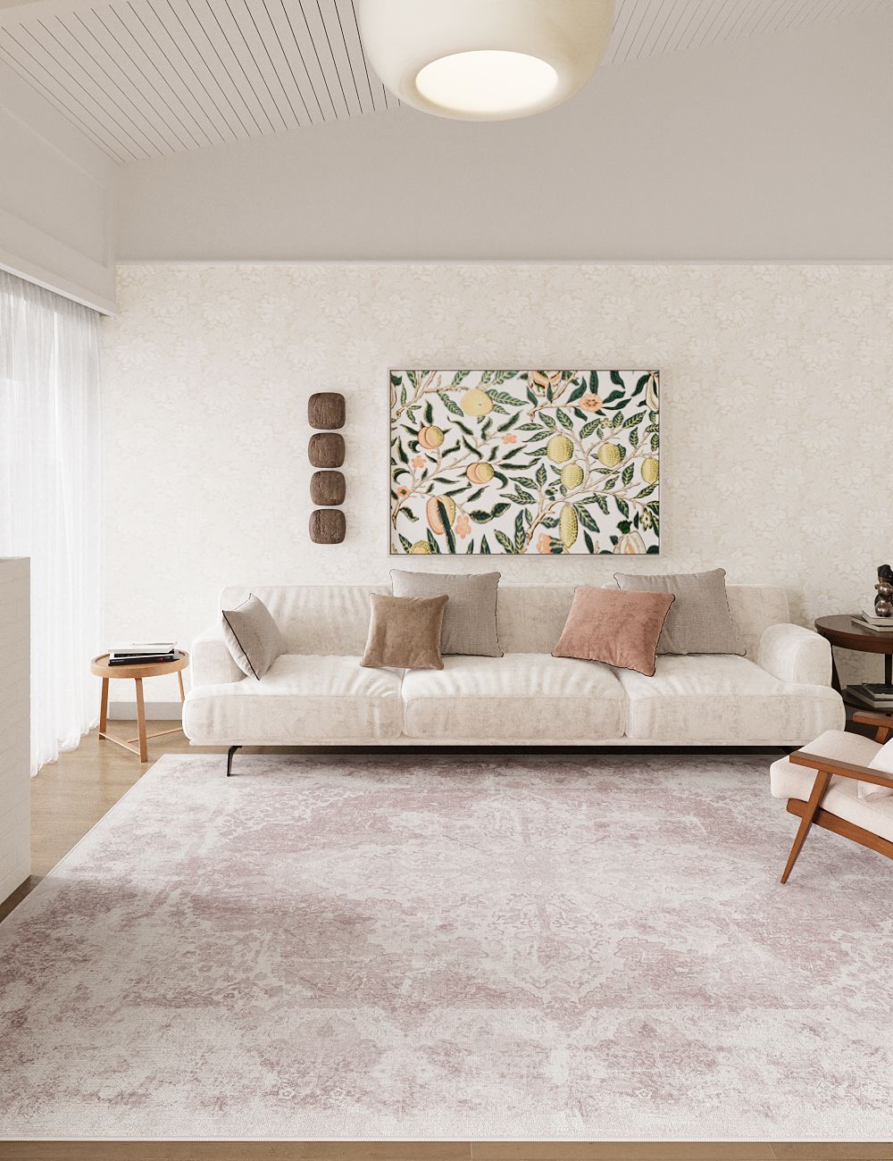 Boutique Revival Rose Blush Washable Rug