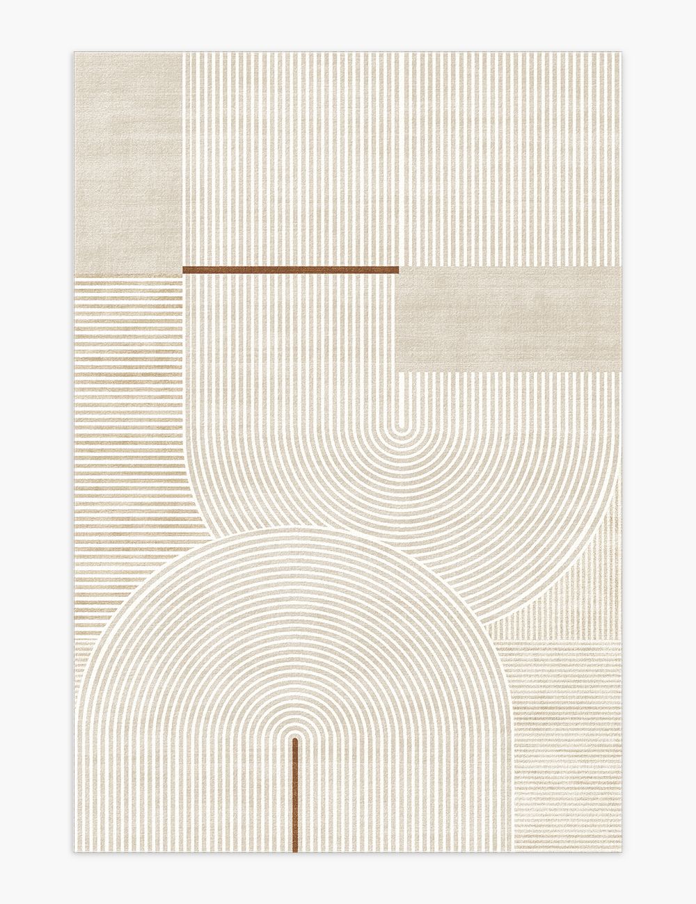 Crossed Path Frosted Almond Washable Rug