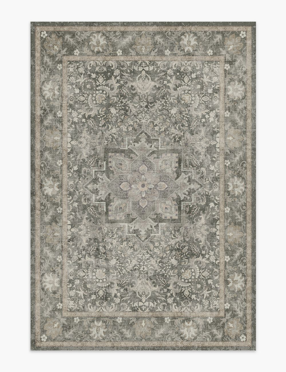Fleeting Spring Muted Sage Washable Rug