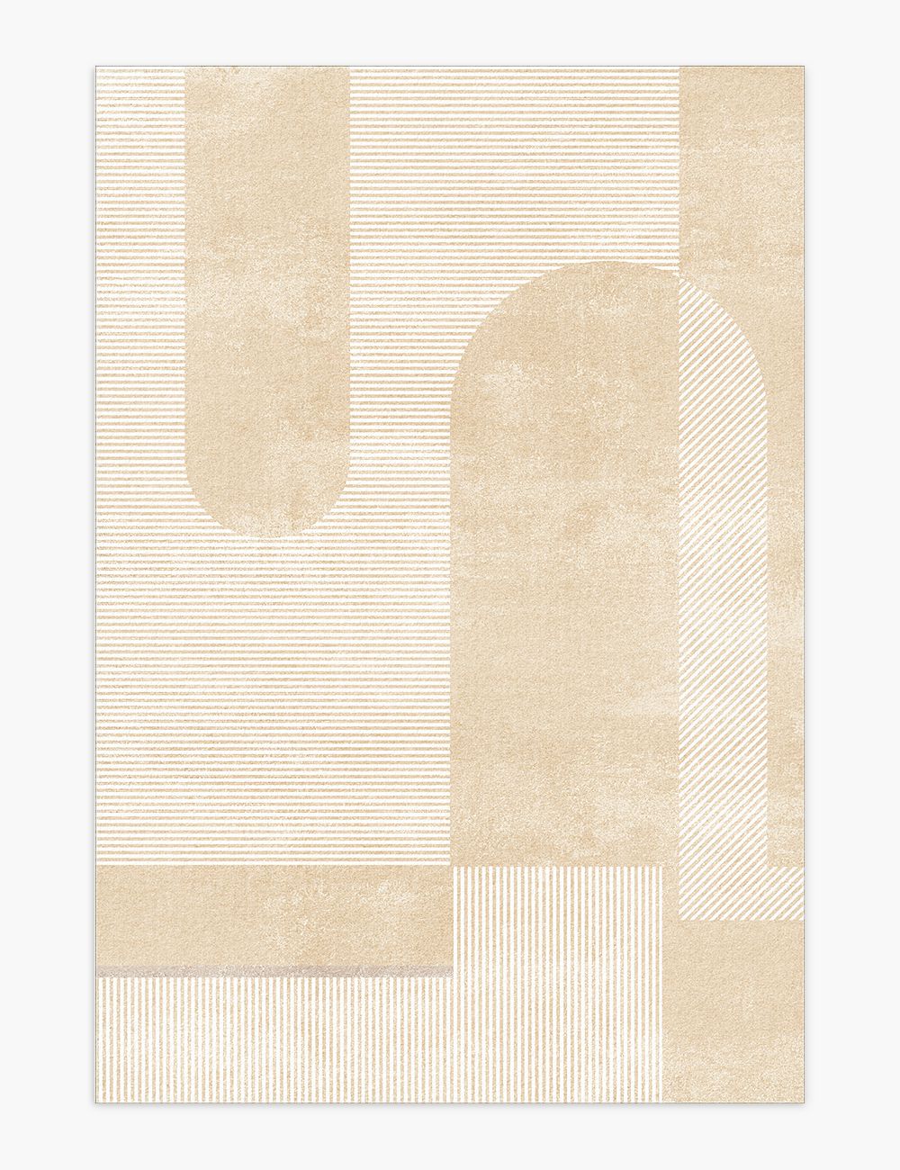 Golden Hour Warm Beige Washable Rug