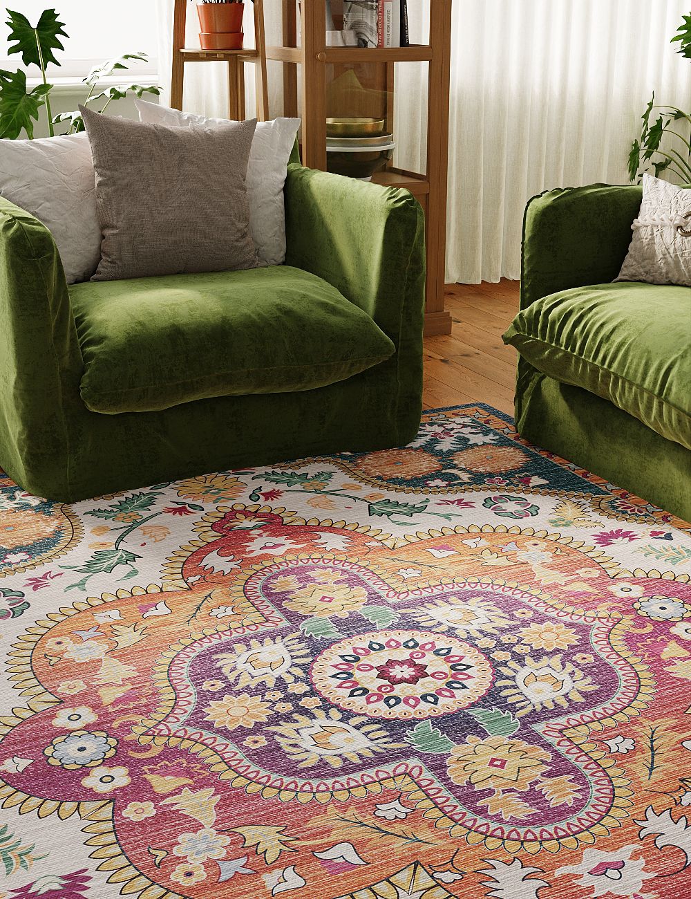 Harmonia's Garden Multicolour Washable Rug