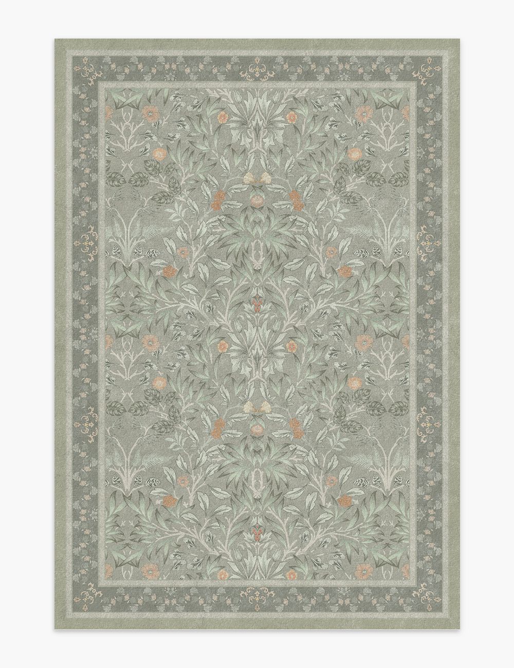 Mythic Botany Soft Sage Washable Rug