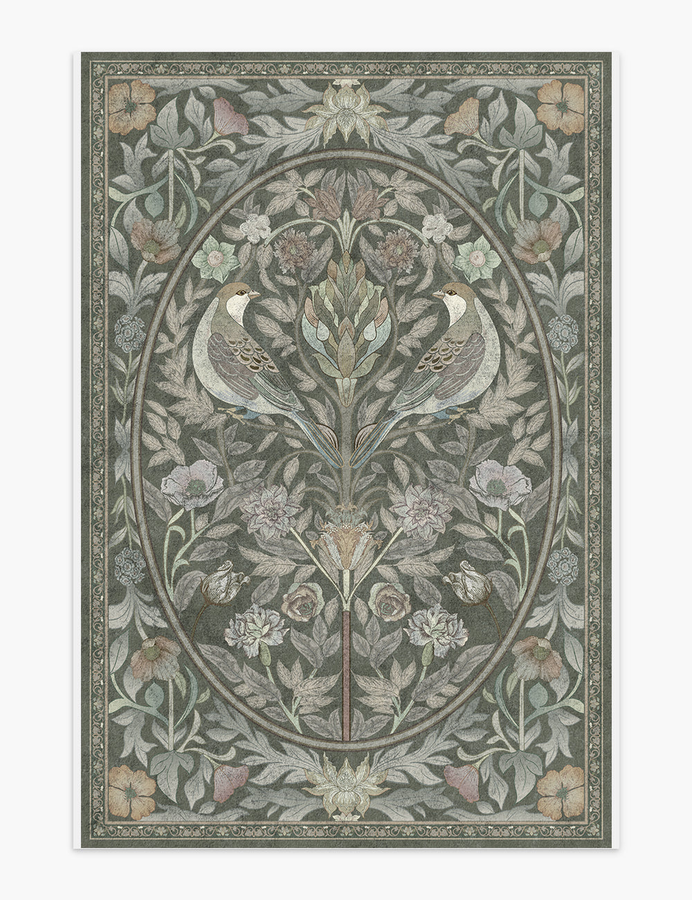 Orchard Keepsake Faded Fern Washable Rug