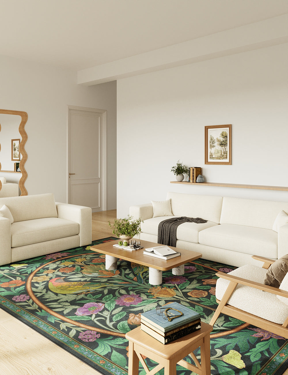 Orchard Keepsake Verdant Jewel Washable Rug