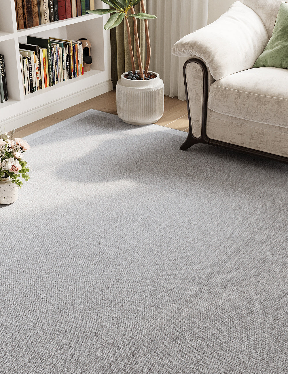 Pebble Shore Cool Grey Washable Rug