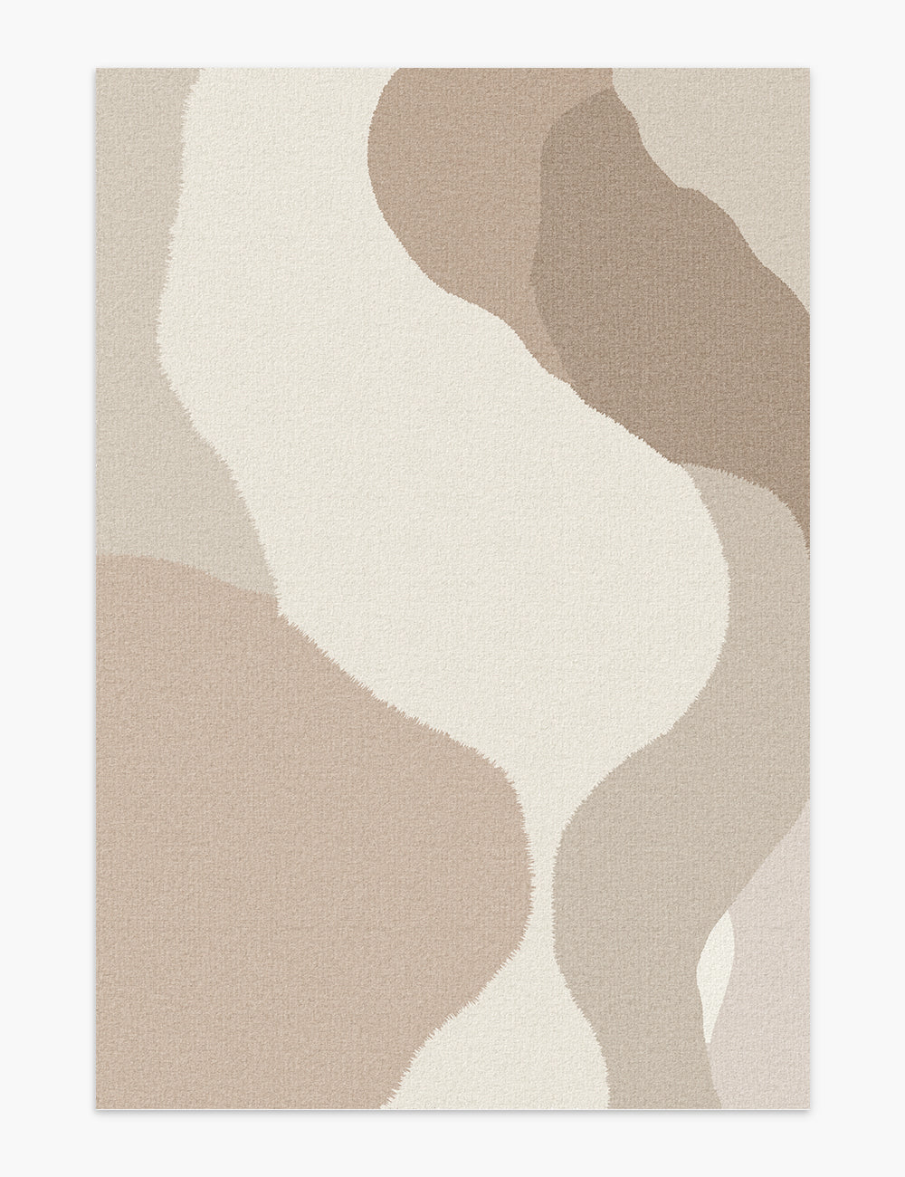 Ragged Ripple Almond Cream Washable Rug