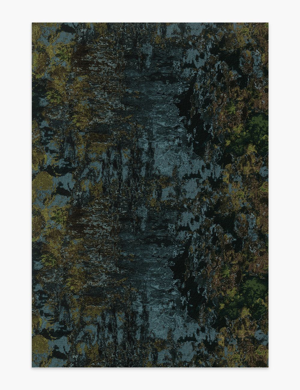 Silent Grove Dark Cyan Washable Rug