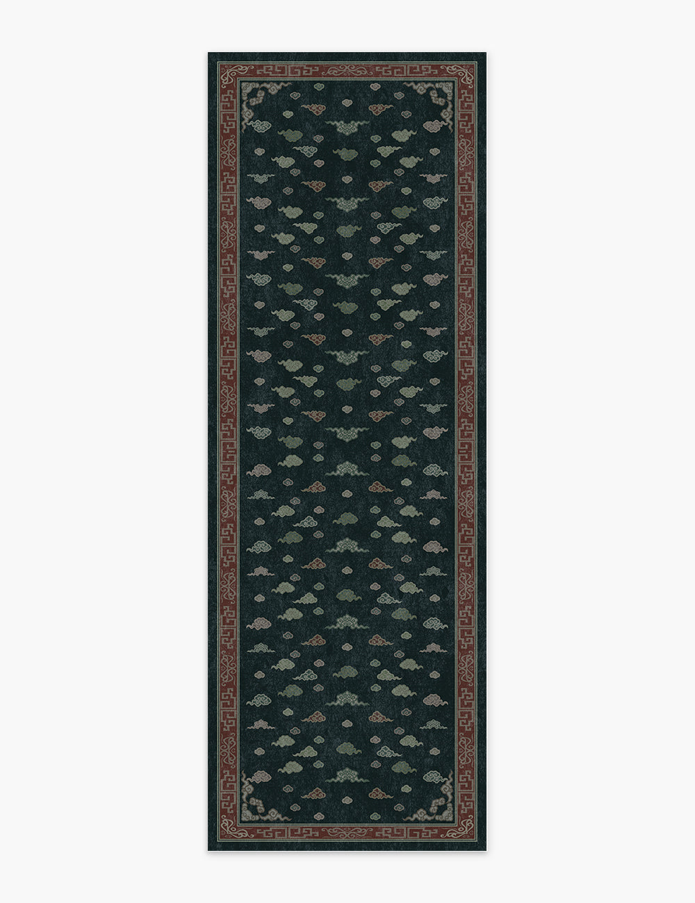 Auspicious Cloud Midnight Forest Washable Rug
