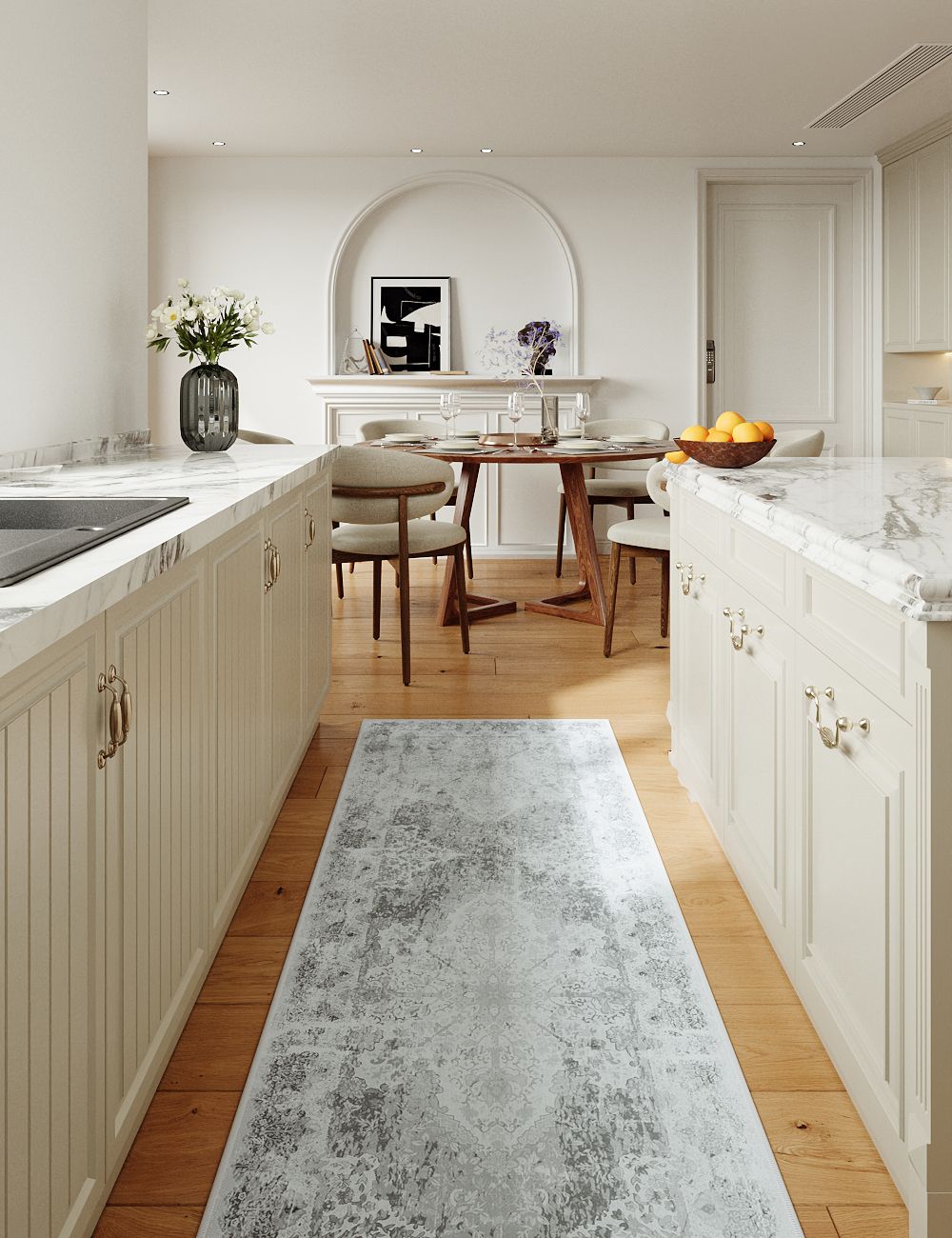 Boutique Revival Cloudy Grey Washable Rug