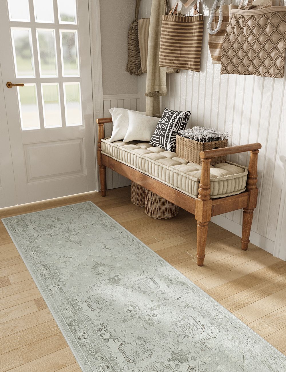 Boutique Revival Dusty Beige Washable Rug